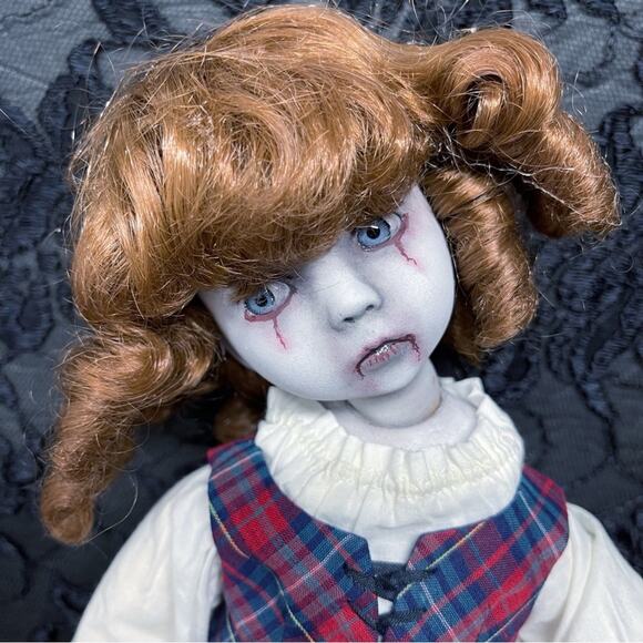 OOAK Creepy Odd 14” Little Red Riding Hood Scary Halloween Horror Art Doll - Picture 7 of 13